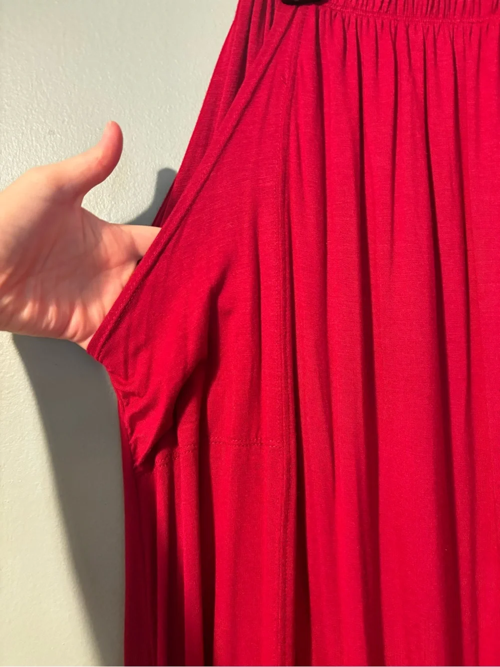 Three Bird Nest Red/Maroon Maxi Skirt w/ Pockets NWOT Perfect for Fall!!🍂🍁